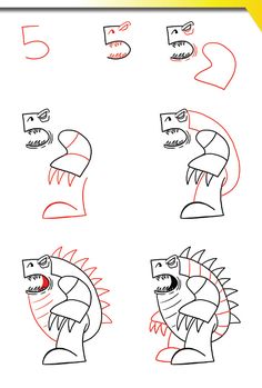 how to draw cartoon monsters step by step