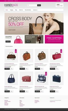 the website for handbags is open and ready to be used as an appliance