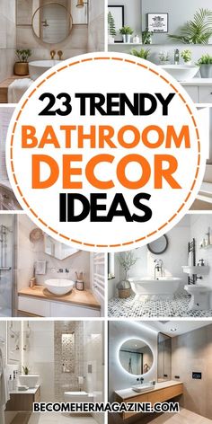 bathroom decor ideas with the title 23 trendy bathroom decor ideas in orange and white