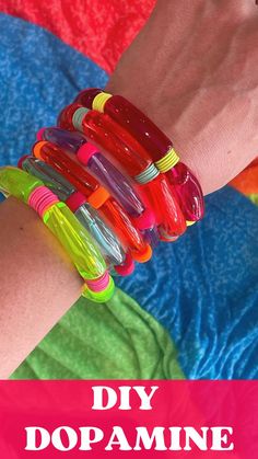 A bright neon stack of Acrylic Bamboo Beaded Bracelets, made with beads from WomanShopsWorld. Dopamine Dressing feels good! Bamboo Beads, Diy Tie Dye Techniques, Bakelite Bracelets, Acrylic Tube, Dopamine Dressing, Tie Dye Techniques, Life's Too Short, Making Bracelets, Tie Dye Diy