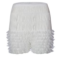 Style No.: JSHBK Composition: 100% polyester Color: White, Red, Black, Rose, Royal Blue Size: S,M,L Frilly Knickers, Womens Lace Shorts, Athletic Shorts Women, Ruffle Bloomers, Lace Leggings, Leggings Shorts, Dance Shorts, Ruffles Fashion, Lace Splicing