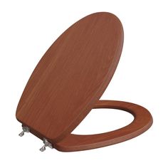 the wooden toilet seat is made from wood