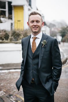 Orleans House Gallery Wedding Minimalist Snowy City Wedding with