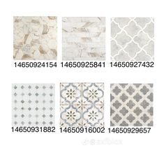 the different types of tiles and their names