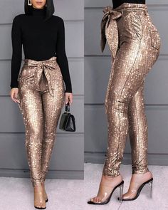 Sequin Pants, Eve Outfit, New Years Eve Outfits, Trend Fashion, Chic Me, Fashion Pattern, Look Fashion, Classy Outfits, Chic Outfits