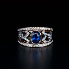 Sapphire Rings, Diamond Cocktail Rings, Rings Wedding, Gems Jewelry, Gems And Minerals, Dream Jewelry, Jewelry Creation, Blue Stone