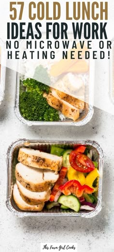 two plastic containers filled with food on top of a table