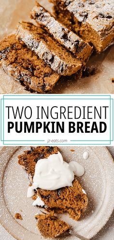 pumpkin bread sliced on a plate 2 Ingredient Pumpkin Bread, Super Easy Bread Recipe, Homemade Pumpkin Bread, Butter Bread Recipe, Fried Turkey Recipes, Tasty Bread Recipe, Savory Bread, Pumpkin Bread Recipe, Favorite Dessert Recipes