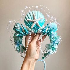 Diy Mermaid Crown, Crown Accessories, Crown Diy, Diy Mermaid, Headpiece Diy