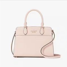 Kate Spade Madison Saffiano Leather Small Satchel Color: Conch Pink Nwt Kate Spade Madison Saffiano Leather Small Satchel Color: Conch Pink Nwt New With The Tag Authentic Product Details Measurements 7.48" H 4.68" D 9.68"W (Bottom) Strap Drop: 3.54" Features Strap Drop: 22" Classic Pink Saffiano Leather Bags, Elegant Pink Saffiano Leather Bag, Pink Saffiano Leather Evening Bag, Pink Saffiano Leather Satchel Bag, Pink Saffiano Leather Satchel, Kate Spade Satchel, Bags Kate Spade, Black Leather Satchel, Leather Satchel Bag