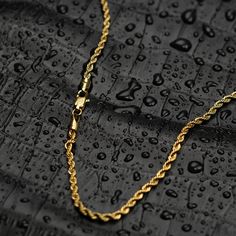 Luxurious Real 14K Gold: Experience the allure of 14K gold with our meticulously crafted rope chain, featuring a lavish PVD plating of real 14K gold over a durable 304 stainless steel base. This advanced plating technique ensures a long-lasting, radiant shine. Waterproof and Sweatproof: Designed for everyday wear, this chain is both waterproof and sweatproof, ensuring it maintains its pristine look even during active use. Tarnish-Resistant Elegance: Designed to stand the test of time, our rope c Gold Experience, Plating Techniques, Waterproof Jewelry, Bracelet Collection, Rope Chain, High Quality Jewelry, Exquisite Design, Luxury Jewelry, Chain Bracelet