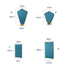 three different sizes of chairs with measurements for each chair and the size to choose from