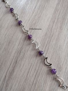 Witch Jewelry Diy, Witchy Bracelet, Spiritual Elevation, Witch Bracelet, Diy Jewelry Projects, Moon Bracelet, Witch Jewelry, Diy Crystals, Amethyst Bracelet