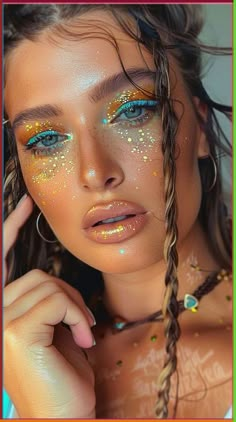 Makeup Carnaval, Festival Makeup Rave, Festival Face, Festival Glitter, Look Festival, Under Eye Wrinkles