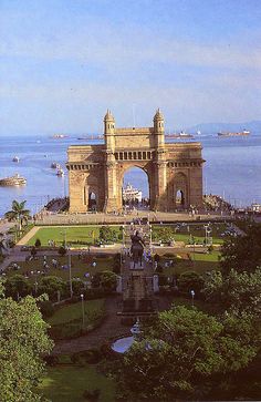 an aerial view of the gateway to india