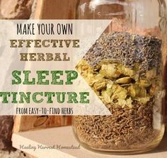 Make Your Own Effective Sleep Aid from Safe Easy to Find Herbs! Sleep Tincture, Herbal Medicine Recipes, Sleep Supplements, Herbal Tinctures, Herbal Recipes, Sleep Remedies, Natural Sleep Remedies