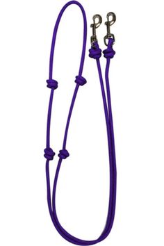 a purple leash with two hooks on it