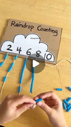 a person is making a cloud counting game