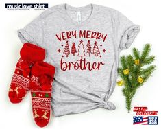 Very Merry Christmas Shirt Custom Tshirt T-Shirt Unisex Custom Tshirt, Merry Christmas Shirts, Very Merry Christmas, Christmas Shirt