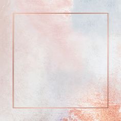 a pink and blue watercolor background with a gold rectangle in the middle on top