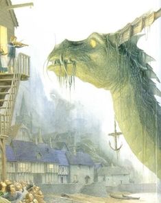 Alan Lee Art, Alan Lee, John Howe, Wild Apple, Anchor Necklace, Green Bird, Fire Dragon, A Hill, Dragon Art