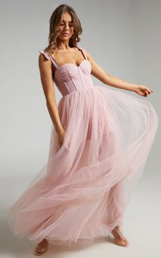 Tulle Corset Dress, Pink Tulle Dress, Tulle Bridesmaid Dress, Tulle Gown, Bustier Dress, Maxi Gowns, Ball Gown Dresses, Pink Maxi Dress, Corset Style