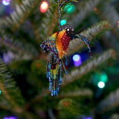 Hummingbird Ornament - Ten Thousand Villages Beaded Hummingbird, Hummingbird Ornament, Gem Tones, Chain Scarf, Candle Wall Decor, Tropical Colors, Cuff Rings, Accessories Bags Purses, Tea Accessories