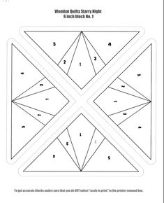 the instructions for how to make an origami quilt pattern with four squares and eight blocks