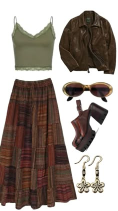 Hippie Outfits Aesthetic 70s, Boho Everyday Outfits, Mid Size Boho, Summer Earthy Outfits, Boho Coachella Outfits, Hippie Outfits Aesthetic, Charmed Outfits, 70s Outfits