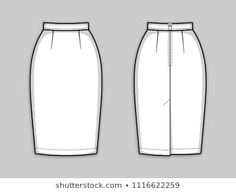 Skirt Technical Flat, Technical Drawing Skirt, Wardrobes Ideas, Technical Flats, Diy Bags No Sew, Trendy Sewing Projects, Sewing Blouses, Fashion Snoops