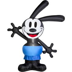 an inflatable mickey mouse balloon is shown with its arms out and eyes wide open