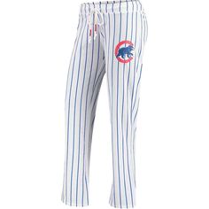 Catch some Z's this season with these Chicago Cubs Vigor Pinstripe sleep pants from Concepts Sport!Catch some Z's this season with these Chicago Cubs Vigor Pinstripe sleep pants from Concepts Sport!PRODUCT FEATURESBrand: Concepts SportElastic waistband with drawstringImportedMachine wash, tumble dry lowMaterial: 100% CottonOfficially licensedScreen print graphicsSize small inseam measures approx 30Sizing Tip: Product runs small. We recommend ordering one size larger than you normally wear.Sublim Pinstripe Pants, Sleep Pants, Family Pajamas, Sleepwear & Loungewear, Pajama Bottoms, Chicago Cubs, Free Shopping, Screen Print, Stripes Pattern