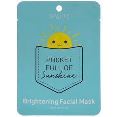 Color: Blue, Black, Navy & White Net Weight: 0.81 Ounces (23g) UPC: 818744027203 Care & Safety: For External Use Only; Not For Consumption; Discontinue If Irritation Occurs Quantity: 1 Keep your skin radiant and smooth with this Pocket Full Of Sunshine Facial Mask! This sheet mask is infused with vitamin C to brighten and moisturize your skin. Drape and fit it against your face during an at-home spa day! Pocket Full Of Sunshine, Spa Day At Home, Facial Mask, Home Spa, Sheet Mask, Facial Masks, Spa Day, Navy White, Vitamin C