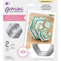 an image of a cake decoration kit with the instructions to make it look like hexagonal