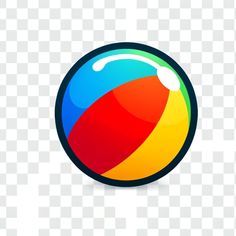 an image of a colorful ball on a white background, with transparent material for the logo