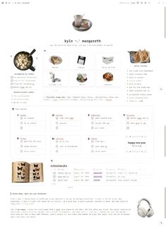 an image of a website page with food items on it and the words,'taste of