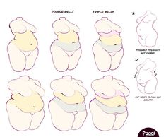 how to draw a cartoon bear with different poses and body shapes for the baby's belly