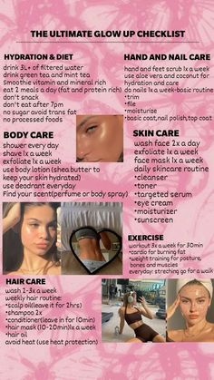 Glow Up Checklist, The Glow Up, Body Care Routine, Summer Glow, Body Skin Care Routine