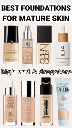 Foundation For Older Skin, Best Foundation Makeup, Best Foundations, Best Drugstore Makeup, Makeup Artist Tips, Nail Care Tips