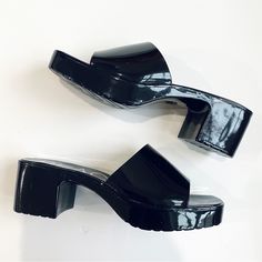 Never Worn Block Heels Tagging This Nwt For Exposure Cuz This Is New Y2k, Summer, Spring, Striped, Retro, 60s, 70s, Boho,Bohemian, Lightweight, Airy, Breezy, Date, Brunch, Hollywood, Celebrity, Melrose, Sustainable, Eco-Conscious, Eco-Friendly, Fitted, A-Line, Fit & Flare Spring, Retro, Midi, Thigh Split, Velvet, Stretch, Flattering, Feminine, Flirty, Fitted, Curvy, Dual Chromatic, Forest, Lace, Sparkle, Neck, Frill, Romantic, Bardot, Travel, Blogger, Party, Airy, Bow, Highwater, Crop, High End, Chic Platform Jelly Sandals For Beach, Retro Sandals With Stacked Heel For Summer, Retro Sandals For Vacation, Retro Open Toe Sandals For Party, Retro Round Toe Summer Mules, Retro Black Sandals For Party, Vintage Stacked Heel Summer Heels, Vintage Black Sandals For Summer, Black Vintage Sandals For Summer