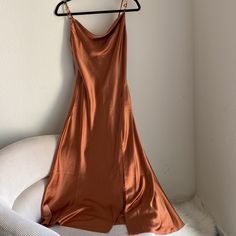 Jason Wu Midi-Dress. Size Small. Burnt Orange/Copper Color. Beautiful Occasion Dress, Great Color For Fall! Side Slit On Left Front Side & Adjustable Straps. Back Zipper Closure. New W/ Tags. Note: If You’re Petite It’ll Likely Fit Like A Maxi/Ankle Dress. Orange Copper, Ankle Dress, Jason Wu, Copper Color, Burnt Orange, Occasion Dresses, Adjustable Straps, Midi Dress, Copper