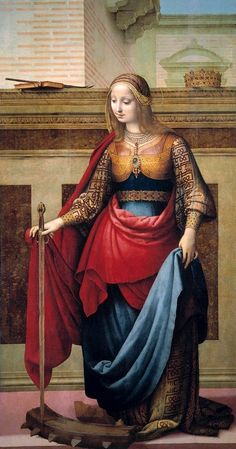 Saint Catherine of Alexandria, 1505 - 1510 by Fernando Yáñez de la Almedina (Spanish, ca. 1475-1536) Salvatore Dali, Hans Baldung Grien, St Catherine Of Alexandria, Saint Catherine Of Alexandria, Catherine Of Alexandria, Saint Catherine, Spanish Painters, Santa Catalina