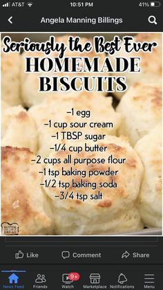 the recipe for homemade biscuits on twitter