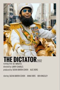 the dictator 2012 is shown in this poster