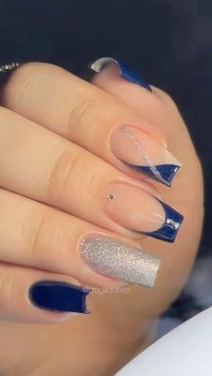 Hello Kit, Nail Decorations, Blue Nails, Glow Up?, Stylish Nails, Nail Inspo, Cute Nails, Gel Nails, Nail Art