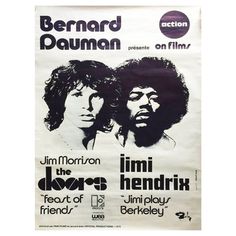 an old concert poster with two men on it