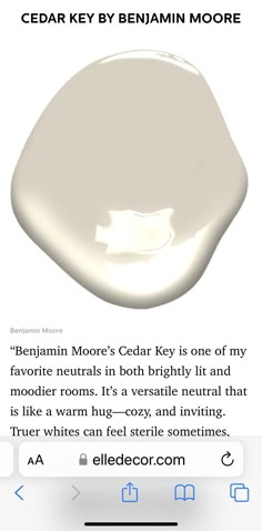 an image of a cell phone with the text cedar key by behann moore