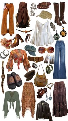 Autumn Hippy Outfits, Bohimen Outfits, Boho Outfit Board, Flowy Earthy Outfits, Hippie Fall Aesthetic, Earthy Witchy Outfits, Earthy Core Outfits, Clothing Boards Outfits, Earthy Capsule Wardrobe