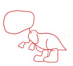 a drawing of a turtle with an empty speech bubble above it's back end