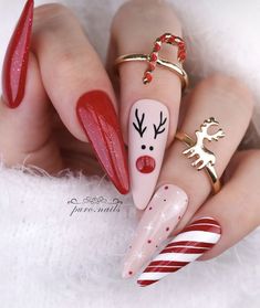 Štědrý Den, Her Nails, Stick On Nails, Christmas Nail Art, Nail Arts